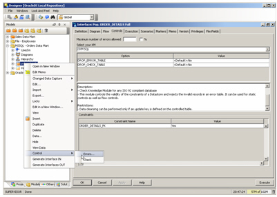 An ODI Check Control