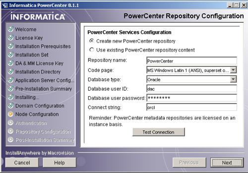 Infa Server Create Repos