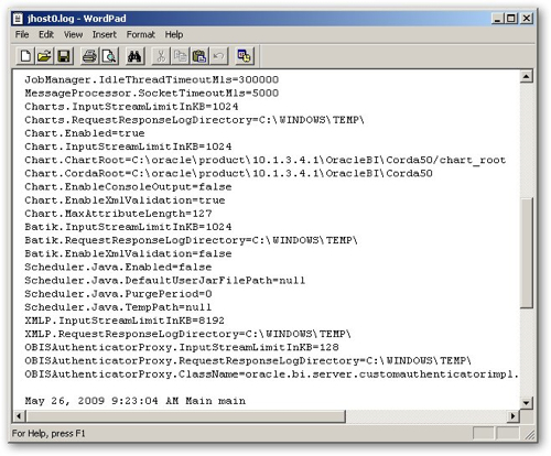 Javahost Log