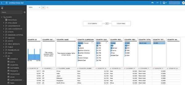 Joining the Data in OAC